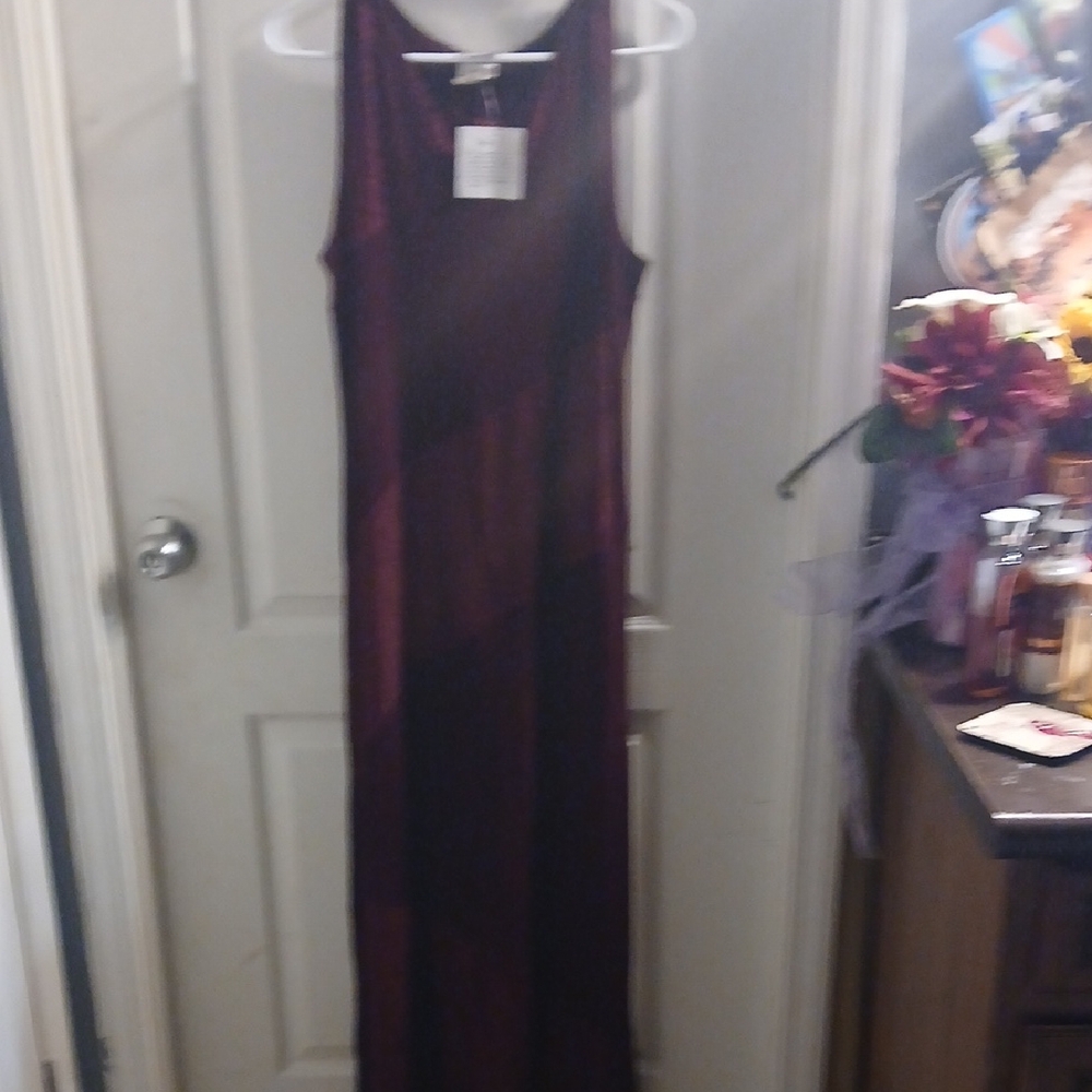 Elegant Sleeveless Maxi Dress in Burgundy